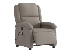 Poltrona reclinável massagens elétrica | Poltrona Confortável tecido cinza-acastanhado SHL878727