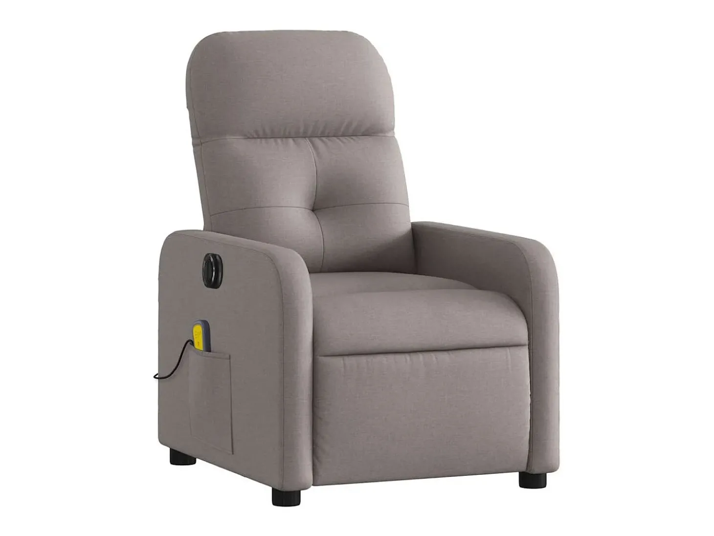 Poltrona reclinável massagens elétrica | Poltrona Confortável tecido cinza-acastanhado SHL946312