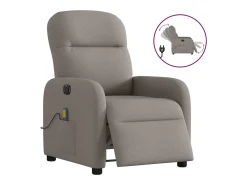 Poltrona reclinável massagens elétrica | Poltrona Confortável tecido cinza-acastanhado SHL943910