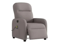 Poltrona reclinável massagens elétrica | Poltrona Confortável tecido cinza-acastanhado SHL943910