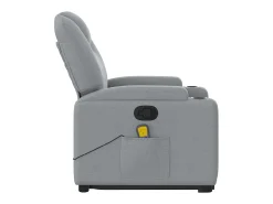 Poltrona reclinável massagens | Poltrona Confortável tecido cinzento-claro SHL642109