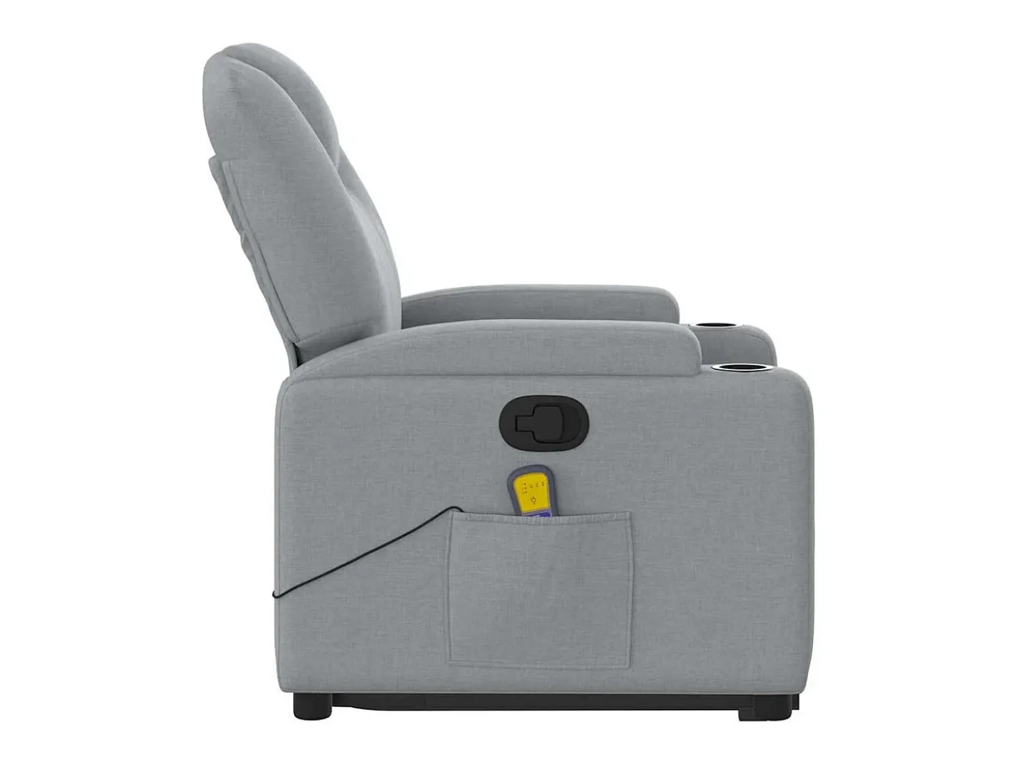 Poltrona reclinável massagens | Poltrona Confortável tecido cinzento-claro SHL642109