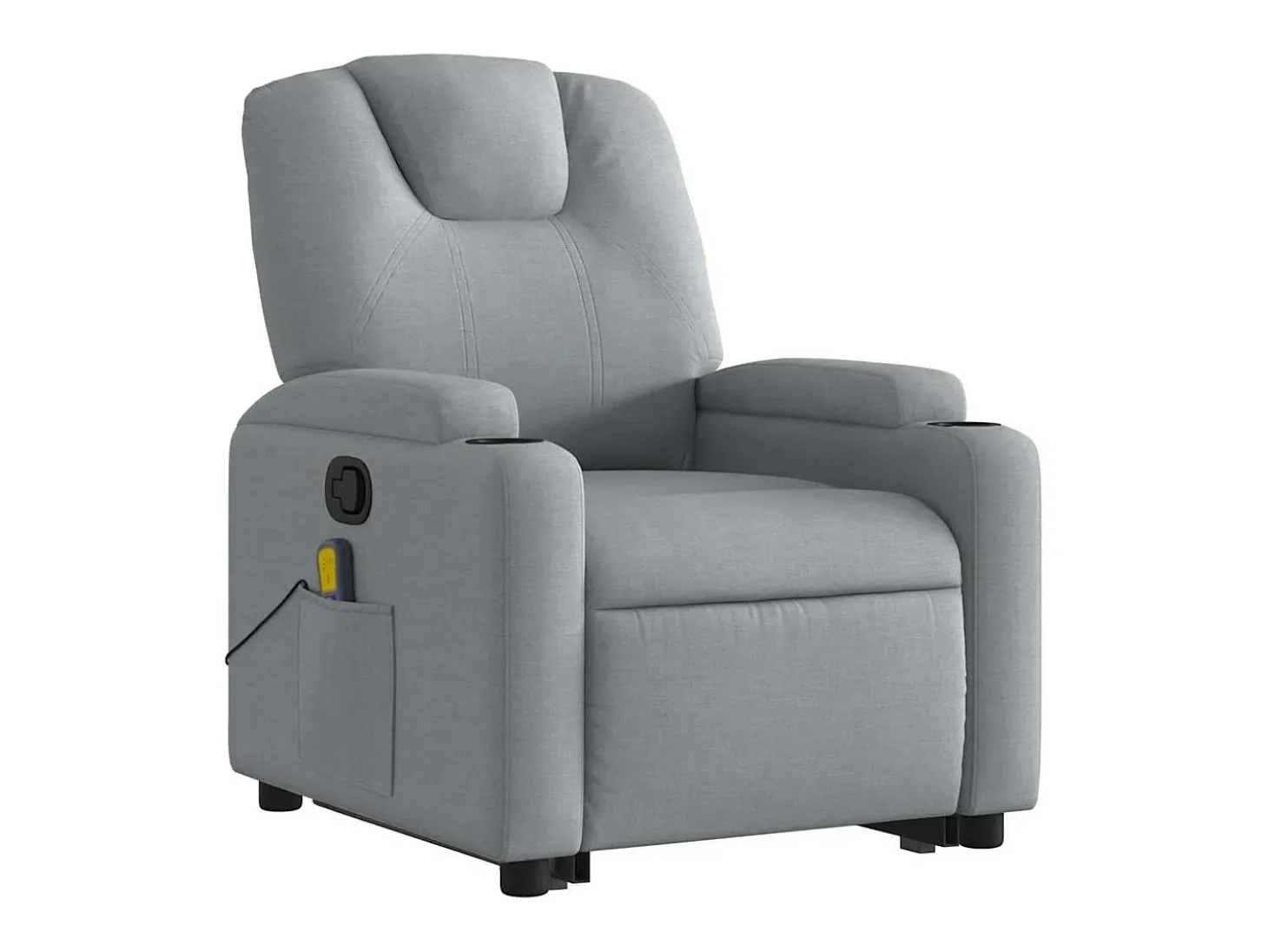 Poltrona reclinável massagens | Poltrona Confortável tecido cinzento-claro SHL642109