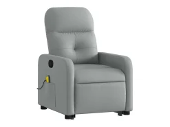 Poltrona reclinável massagens | Poltrona Confortável tecido cinzento-claro SHL832787