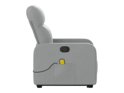 Poltrona reclinável massagens | Poltrona Confortável tecido cinzento-claro SHL832787
