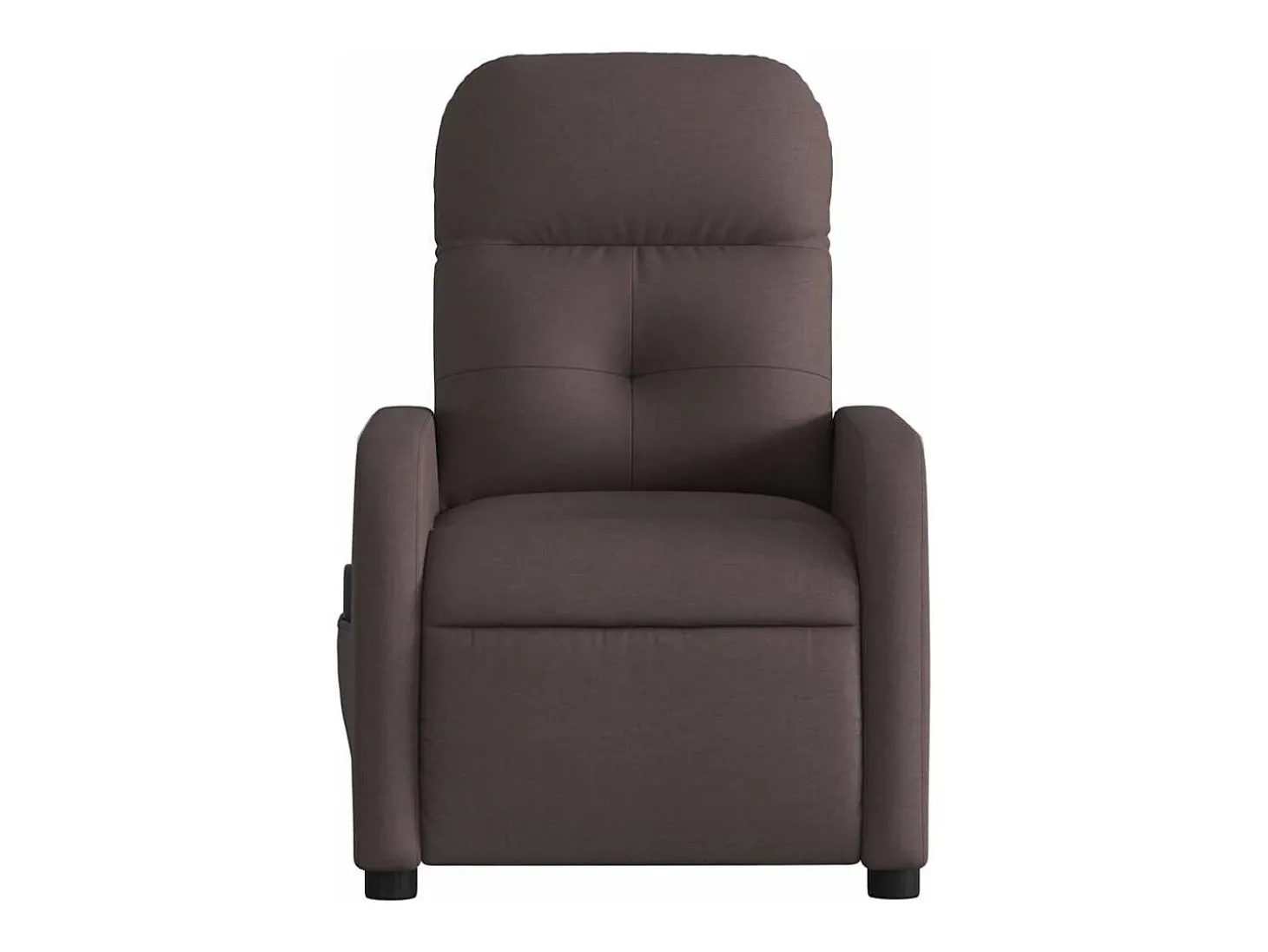 Poltrona reclinável massagens elétrica | Poltrona Confortável tecido castanho-escuro SHL203738