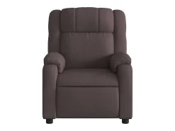 Poltrona reclinável massagens elétrica | Poltrona Confortável tecido castanho-escuro SHL844936