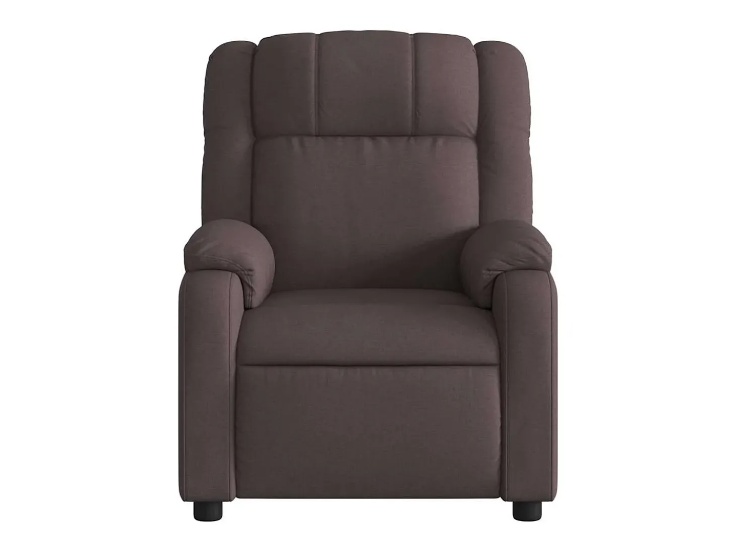 Poltrona reclinável massagens elétrica | Poltrona Confortável tecido castanho-escuro SHL844936