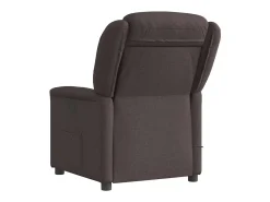 Poltrona reclinável massagens elétrica | Poltrona Confortável tecido castanho-escuro SHL455705