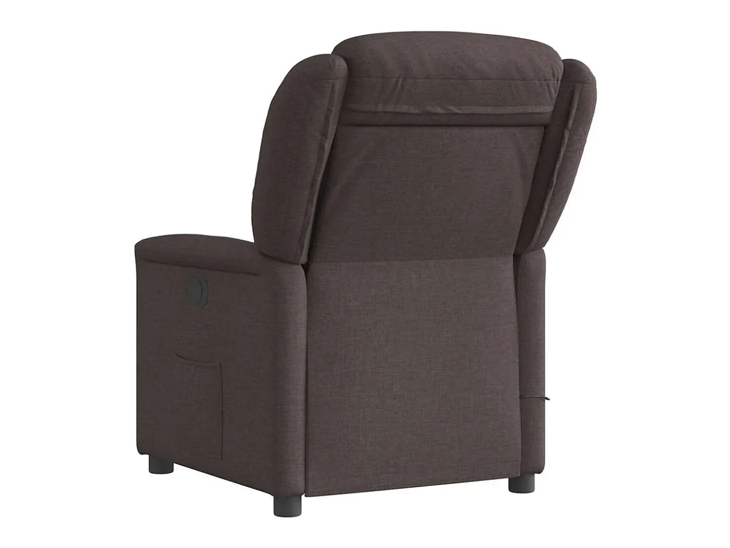 Poltrona reclinável massagens elétrica | Poltrona Confortável tecido castanho-escuro SHL455705