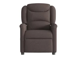 Poltrona reclinável massagens elétrica | Poltrona Confortável tecido castanho-escuro SHL455705