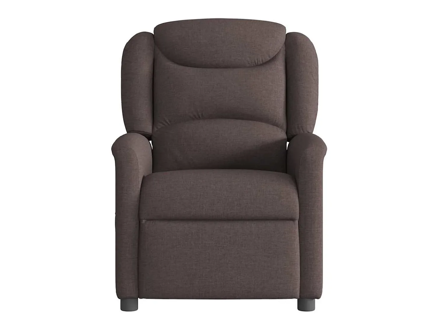 Poltrona reclinável massagens elétrica | Poltrona Confortável tecido castanho-escuro SHL455705