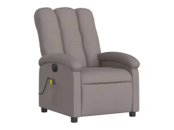 Poltrona reclinável massagens elétrica | Poltrona Confortável tecido cinza-acastanhado SHL885436