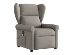 Poltrona reclinável massagens elétrica | Poltrona Confortável tecido cinza-acastanhado SHL312615