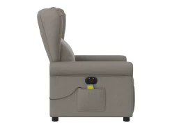 Poltrona reclinável massagens elétrica | Poltrona Confortável tecido cinza-acastanhado SHL312615