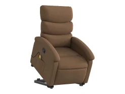 Poltrona reclinável massagens | Poltrona Confortável tecido castanho SHL190173
