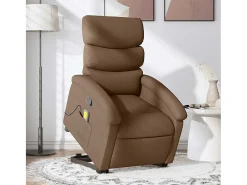 Poltrona reclinável massagens | Poltrona Confortável tecido castanho SHL190173