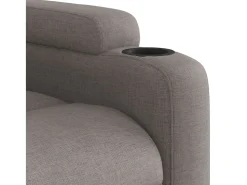 Poltrona reclinável massagens elétrica | Poltrona Confortável tecido cinza-acastanhado SHL876417
