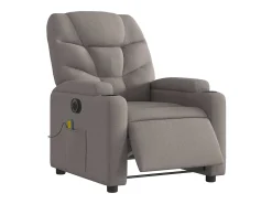 Poltrona reclinável massagens elétrica | Poltrona Confortável tecido cinza-acastanhado SHL876417