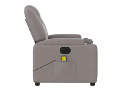 Poltrona reclinável massagens elétrica | Poltrona Confortável tecido cinza-acastanhado SHL640189