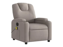 Poltrona reclinável massagens elétrica | Poltrona Confortável tecido cinza-acastanhado SHL640189