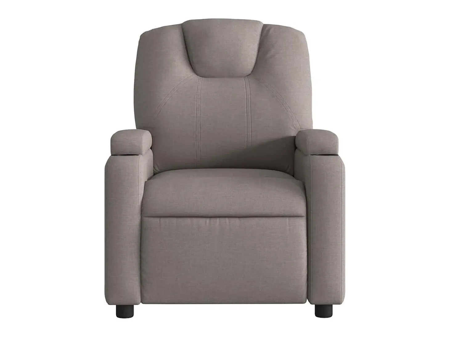 Poltrona reclinável massagens elétrica | Poltrona Confortável tecido cinza-acastanhado SHL640189