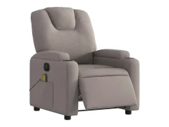 Poltrona reclinável massagens elétrica | Poltrona Confortável tecido cinza-acastanhado SHL640189