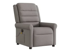 Poltrona reclinável massagens elétrica | Poltrona Confortável tecido cinza-acastanhado SHL279624