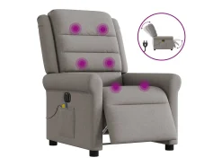 Poltrona reclinável massagens elétrica | Poltrona Confortável tecido cinza-acastanhado SHL279624
