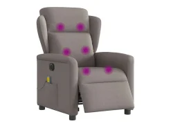 Poltrona reclinável massagens elétrica | Poltrona Confortável tecido cinza-acastanhado SHL934040