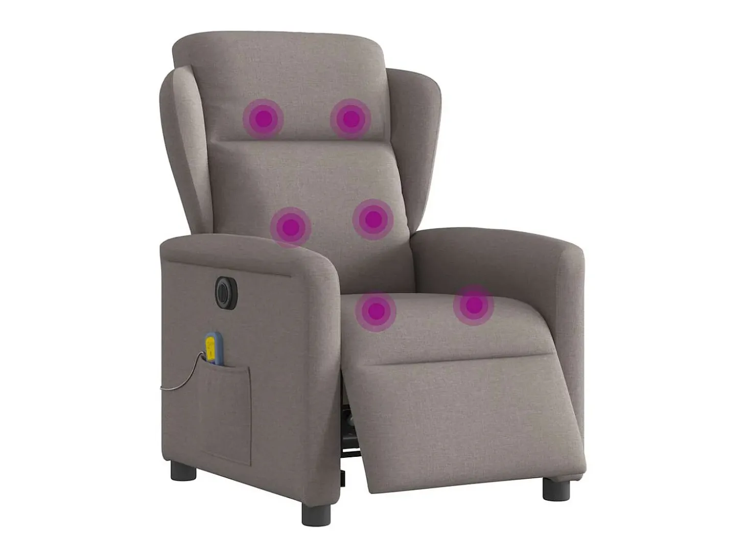 Poltrona reclinável massagens elétrica | Poltrona Confortável tecido cinza-acastanhado SHL934040