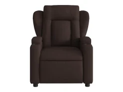 Poltrona reclinável massagens elétrica | Poltrona Confortável tecido castanho-escuro SHL664329