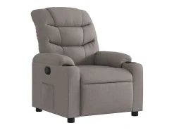Poltrona reclinável tecido cinzento-acastanhado