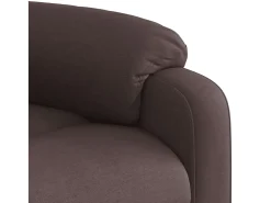 Poltrona reclinável tecido castanho-escuro