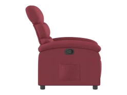 Poltrona reclinável tecido vermelho tinto