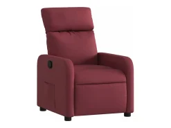 Poltrona reclinável tecido vermelho tinto PT397074