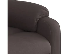 Poltrona reclinável tecido castanho-escuro