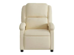 Poltrona reclinável tecido cor creme PT691957