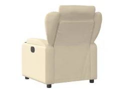 Poltrona reclinável tecido cor creme PT881917