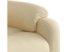 Poltrona reclinável tecido cor creme