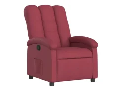 Poltrona reclinável tecido vermelho tinto PT586459