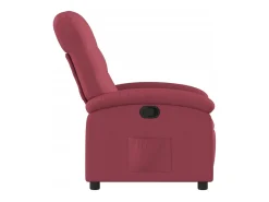 Poltrona reclinável tecido vermelho tinto PT586459