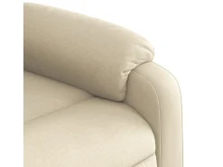 Poltrona reclinável tecido cor creme