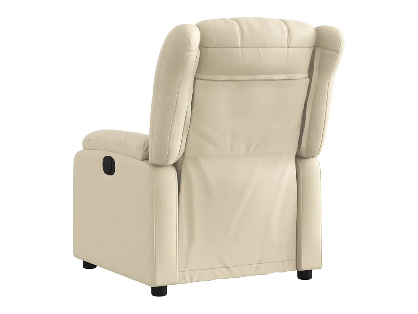 Poltrona reclinável tecido cor creme PT444371