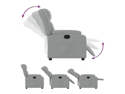 Poltrona reclinável tecido cinzento-claro PT281775