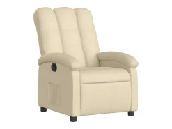 Poltrona reclinável tecido cor creme PT924621