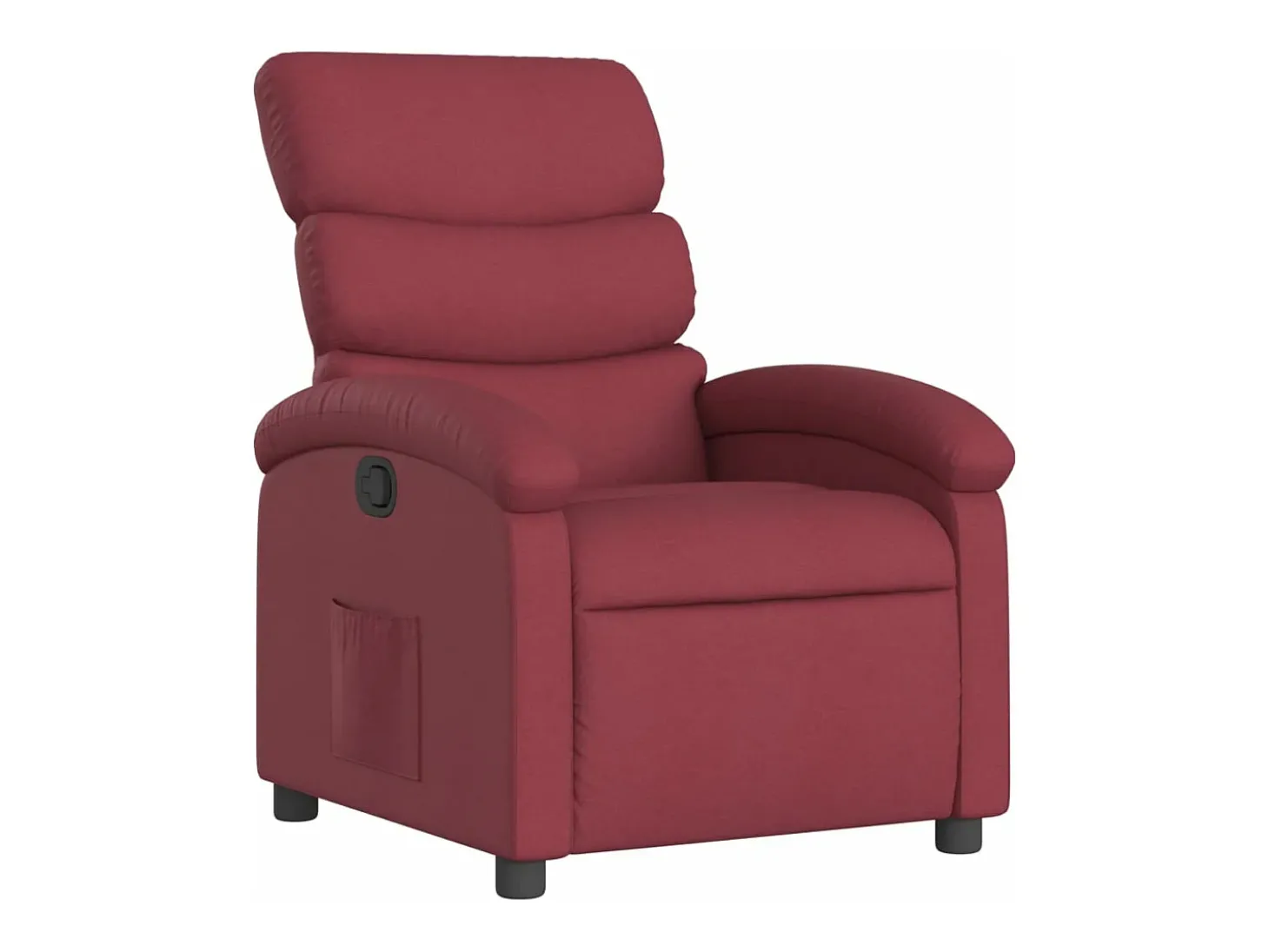Poltrona reclinável tecido vermelho tinto PT397016