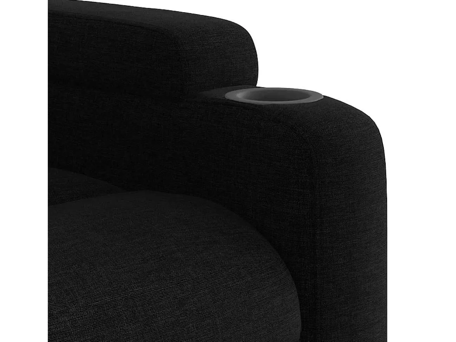 Poltrona reclinável tecido preto