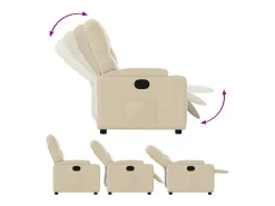 Poltrona reclinável tecido cor creme