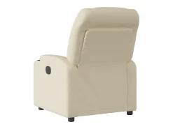 Poltrona reclinável tecido cor creme PT655913